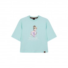 Disney Princess Series: Cinderella Women Tee (Blue, Size L)