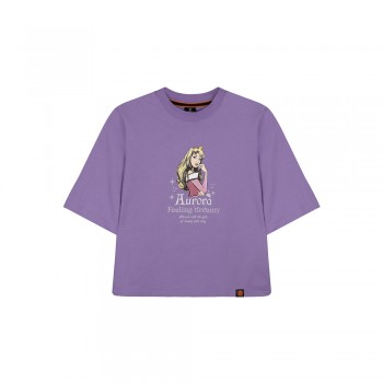 Disney Princess Series: Sleeping Beauty Women Tee (Purple, Size L)