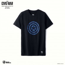 Captain America : Civil War Tee Shield - Black, Size XS (APL-CA3-027)